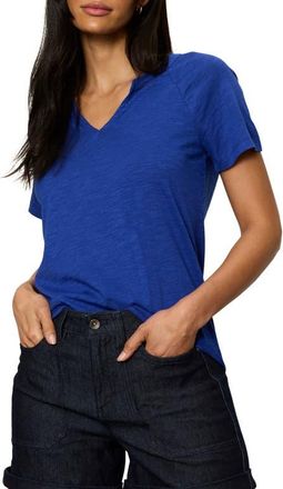 Sanctuary Notch V-Neck Cotton Blend T-Shirt in Luminous Blue at Nordstrom, Size Xx-Small