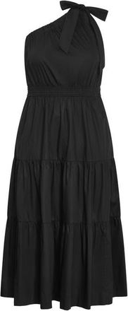 City Chic Haylee One-Shoulder Maxi Dress in Black at Nordstrom, Size Xxxs