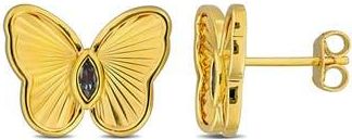 Delmar Marquise Cut Created Alexandrite Butterfly Stud Earrings in Purple/gold at Nordstrom Rack