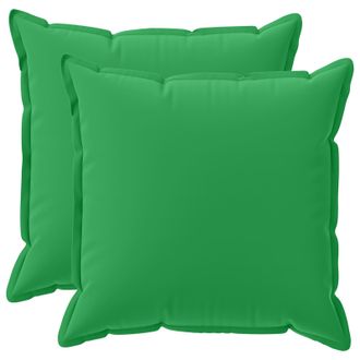 vidaXL Cuscino 2 Pz Houten Verde 80 X 80 Cm Poliestere Vidaxl