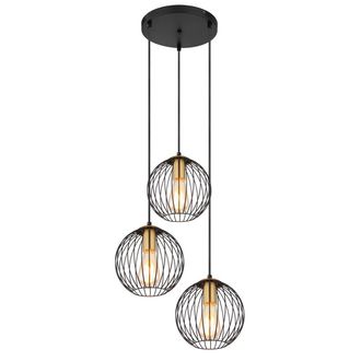 Globo Lighting L&aacute;mpara Colgante - Eusebius - Negro - Metal - &Oslash; 39cm
