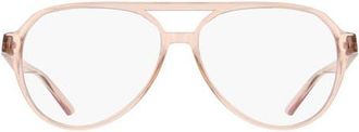 Nike Vital Drift 57mm Aviator Blue Light Blocking Reading Glasses in Washed Coral /Blue Light at Nordstrom