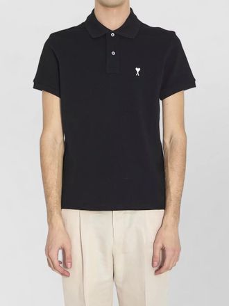 Ami cotton piqu&eacute; short-sleeve polo shirt
