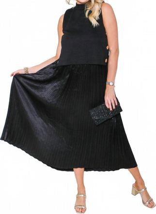THML Clothing Pleated Skirt Dress In Black