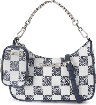 Steve Madden Womens Vital Bag Blue White Fabric - One Size