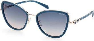 Pucci Emilio Pucci EP0184 95P Womens Sunglasses Blue Size 57