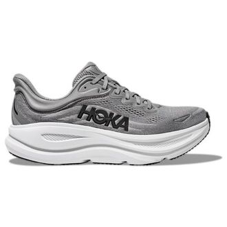 Hoka One One Mens Bondi 9 - Running Shoes Grey/White/Black Size 10.0