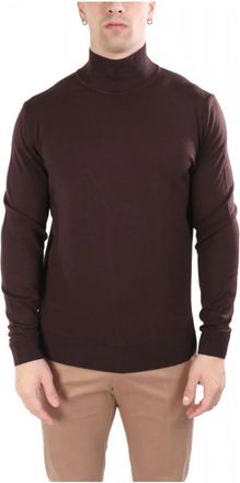 HUGO BOSS Helixon Rollneck Sweater - Heren - Coltruien - Bruin - M - Wol - Truien & Vesten