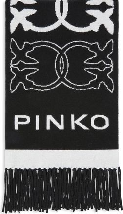 Pinko Sjaal Model Svezia - Dames - Wintersjaals - Zwart - ONE Size - Katoen - Accessoires