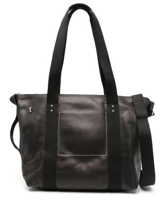 Rick Owens Trolley leather tote bag - Black