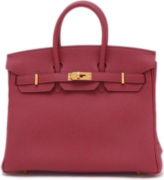 Herm&egrave;s Herm&egrave;s Birkin 25 Rouge Grenate Togo Leather With Gold Hardware