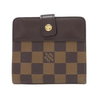 Louis Vuitton Pre-owned Damier Compact Zip Short Wallet - - Pre-owned - Donna - Marrone - ONE SIZE