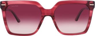 Calvin Klein Burgundy Gradient Square Ladies Sunglasses CK22534S 605 55