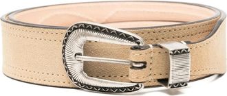 Paura Rafael Riem met Borduurwerk - Heren - Riemen - Beige - L - Accessoires