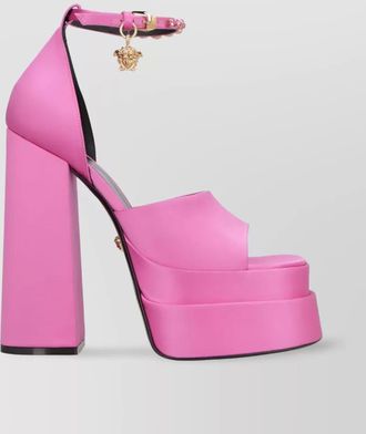 Versace satin crystal-embellished platform sandals