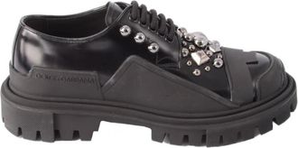 Dolce & Gabbana Studs Laced Shoe - Heren - Veterschoenen - Zwart - 43 EU - Schoenen