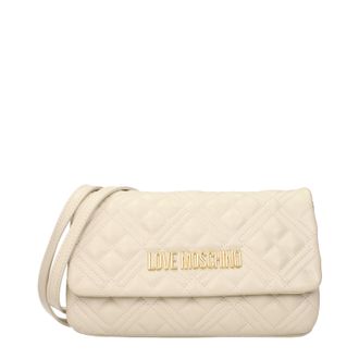 Love Moschino Damens Clutch aus Polyurethan in Beige/Elfenbein