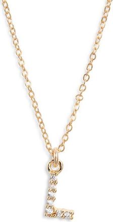 Set & Stones Gemma Initial Necklace in Gold /L at Nordstrom