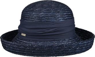 Seeberger Dilara Straw Hat Women&acute;s Cuffed (One Size - Navy)