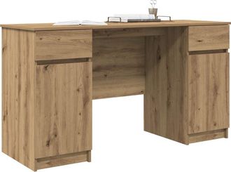 vidaXL Vidaxl - Desk with Drawer Artisan oak 140 x 49 x 76 cm Engineered wood