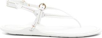 Miu Miu Leather Thong Sandals - Womens - Calf Leather/Rubber