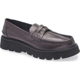 Pedro Garcia Sebas Lug Penny Loafer in Anthracite at Nordstrom Rack, Size 9.5Us / 39.5Eu