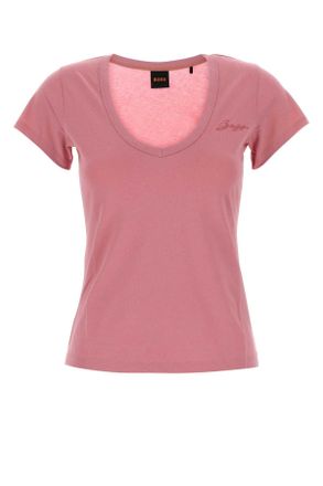 HUGO BOSS Pink Cotton T Shirt