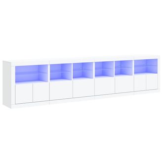 Berkfield Home Sideboard with LED Lights White 283x37x67 cm | Size: 283 x 37 x 67 cm
