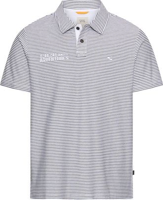 Camel Active Poloshirt CAMEL ACTIVE, Herren, Gr. 4XL, wei&szlig;, Jersey, Obermaterial: 100% Baumwolle, bestickt, gestreift, normal h&uuml;ftbedeckend, Rundhals, Shirts Polos