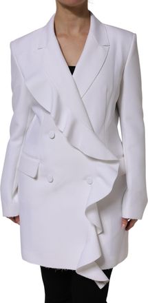 Msgm Polyester Long Sleeves Ruffled Wrap Womens Jacket