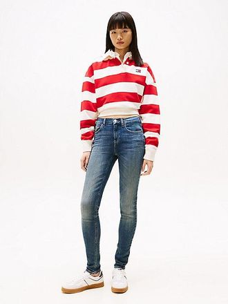 Tommy Hilfiger Nora Faded Mid Rise Skinny Jeans