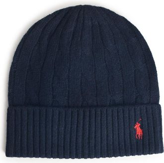 Polo Ralph Lauren marineblauwe wolmix muts