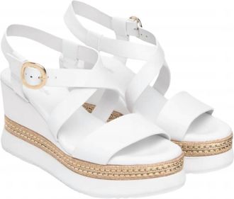 Nero Giardini Womens Loira Wedge Sandal In Bianco