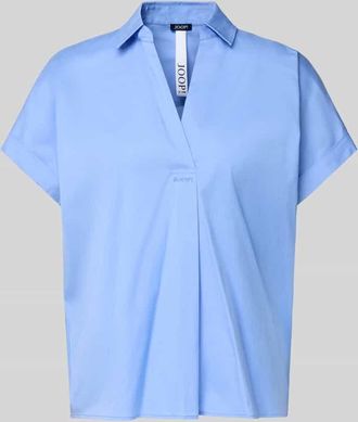 Joop Regular Fit Bluse mit V-Ausschnitt Modell Basilia in Blau, Gr&ouml;&szlig;e 34
