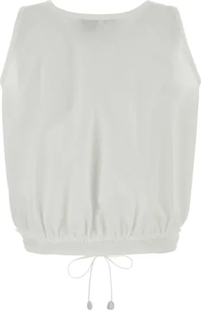 Loewe Poplin Cotton Tank Top - White
