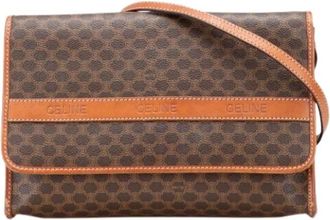 Celine Pre-owned Leren Crossbodytas - Dames - Vintage Schoudertas - Bruin - ONE Size - Leer - Vintage