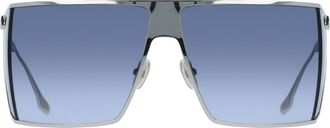 Victoria Beckham 62mm Shield Sunglasses in Silver at Nordstrom Rack