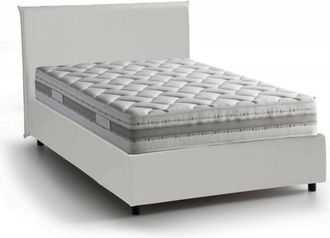 Dmora Dmora - Talamo Italia Letto piazza e mezza Ascenza, Letto contenitore con rivestimento in ecopelle, 100% Made in Italy, Apertura frontale, con