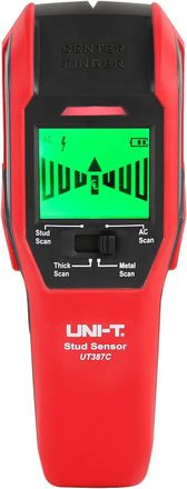 OEM Detector De Vigas Ut387c, Esc&aacute;ner De Pared Con Sensor, Detector De Madera El&eacute;ctrico 4 En 1 Con Posicionamiento Central, Pantalla Lcd Y Alarma Led. 4 M