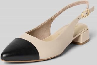 Tamaris Tamaris Slingbacks aus Leder-Mix in Offwhite, Gr&ouml;&szlig;e 36