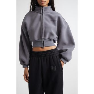Alexander Wang Crop Jacket in Alloy at Nordstrom, Size X-Large