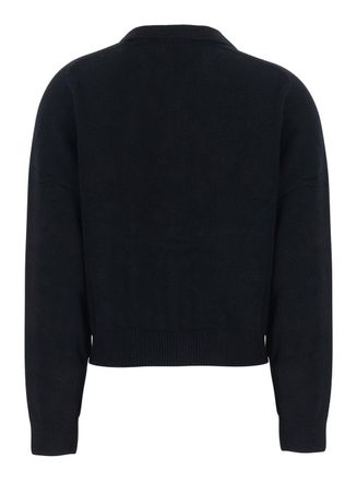 Dunst Ollared Cardigan - Black