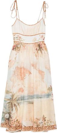 Zimmermann Map-print Tie-strap Dress
