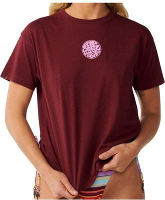 Rip Curl Icons Of Surf Relaxed Tee T-Shirt f&uuml;r Damen | rot