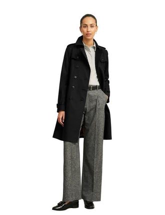Hobbs London Skylar Trench Coat in Black at Nordstrom, Size 12