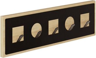 Dmora Dmora - Perchero Flossie, Perchas, Percha Multiusos, Perchero De Pared, 54x2 H16 Cm, Roble