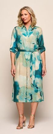 Mart Visser Bowie Print Jurk Blauw Maxi