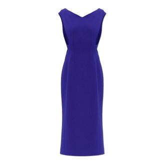Jil Sander Midi Dresses, female, Blue, Size: M Waist Dart Midi Dress