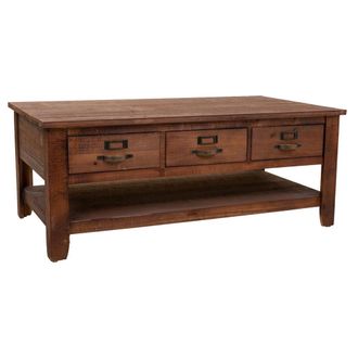 Wanderlust Deco Wanderlust Deco - Mesa De Centro De Madera Marr&oacute;n 120x66x48