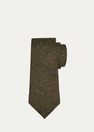 Ermenegildo Zegna Mens Wool and Silk Melange Tie
